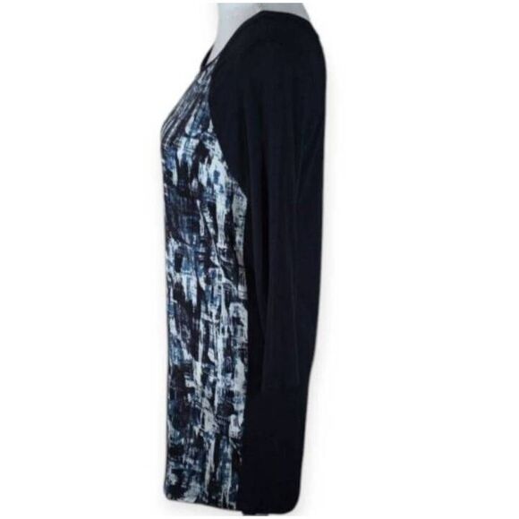 BANANA REPUBLIC NAVY & WHITE MODERN PRINT DRESS SZ.S EUC. - Picture 5 of 8